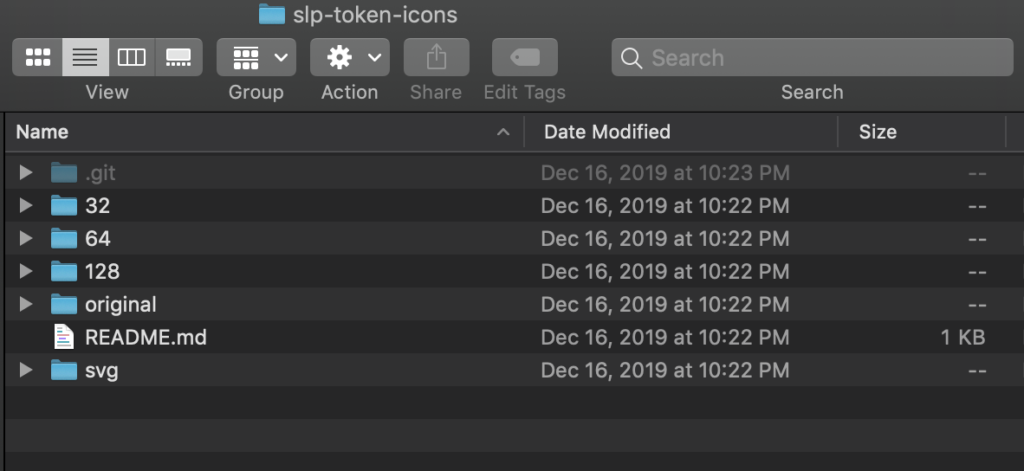 SLP Token Icon folders